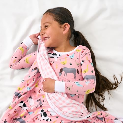 Image of Little Sleepies Cloud Blanket, 50 inch x 50 inch, Large, Pink Farm Animals