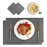 【Verpackung & Qualitätssicherung】Zu den Lieferumfang gehören ein 4er-Set 42 * 30 cm Tischset + 4 x Untersetzer. Direktverkauf ab Werk, langfristige Versorgung der wichtigsten Offline-Supermärkte und -Läden, Qualität garantiert. Wenn Sie irgende Fragen haben, können Sie sich gerne an uns kontatkieren.