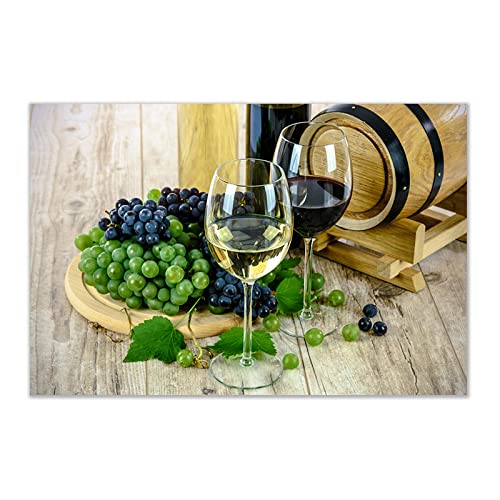 Nature Morte Vin Rouge Toile Déco Murale Grand Format - 5