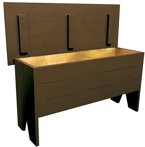 Sawdust City Banco de almacenamiento de madera de 3' de largo (marrón sólido)