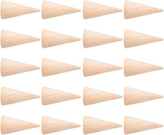 فوميز. 20 قطعة من حامل الخاتم الخشبي المخروطي لعرض الاصابع، حامل عرض المجوهرات، حامل منظم للفتيات والحرف اليدوية 2.5 × 2.5 × 5.3 سم، متعدد الألوان