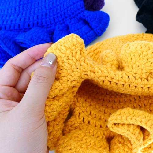 Sombrero tipo Bucket tejido con volantes para mujer miniatura 4