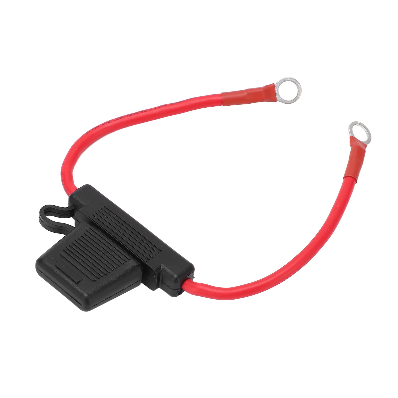 Uchwyt bezpiecznika 8 AWG, 30 cm, czerwony wbudowany uchwyt bezpiecznika 80 A, wodoodporne obwody, ochrona 12–24 V