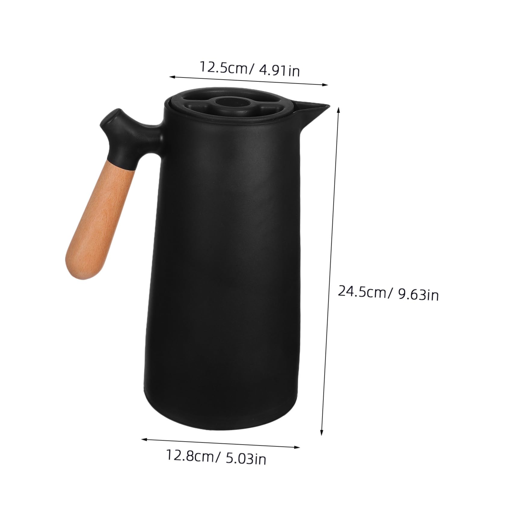 Bouteille Isotherme 1l Noire en Verre Coque Plastique