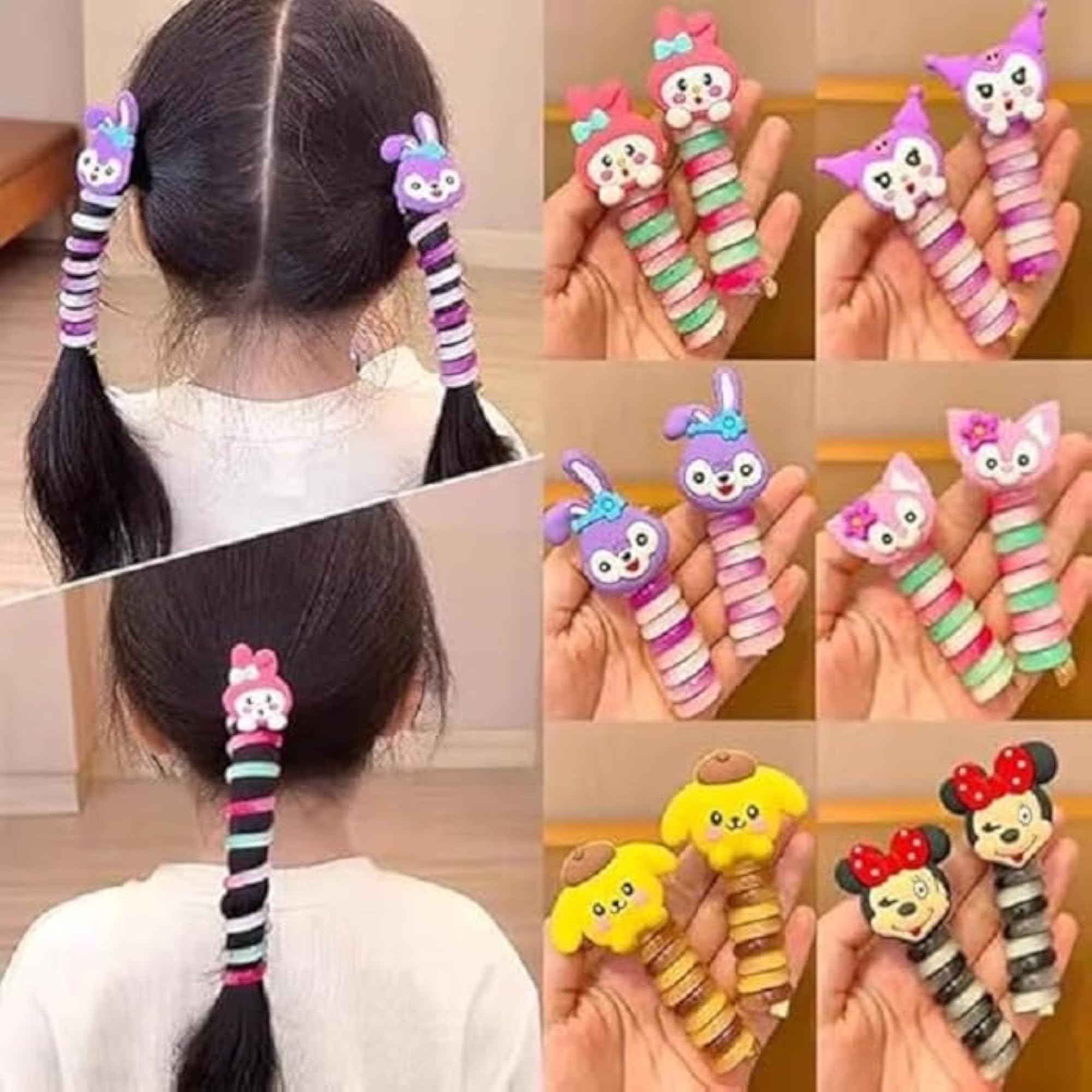 Small Cartoon Kids Hair Clips, Invisible Hair Clips Set