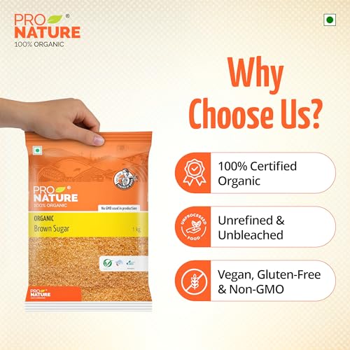 Image of Pro Nature Organic Brown Sugar | Natural Brown Sugar For Healthy Sweetening - 1kg