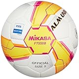 ミカサ(MIKASA) サッカーボール 5号球 全日本大学サッカー連盟(JUFA)公式試合球 日本サッカー協会検定球 ALMUNDO(アルムンド) 一般・大学・高校生・中学生用 貼り イエロー/ピンク FT550B-YP-FQP-JUFA 推奨内圧0.900(kgf/㎠)