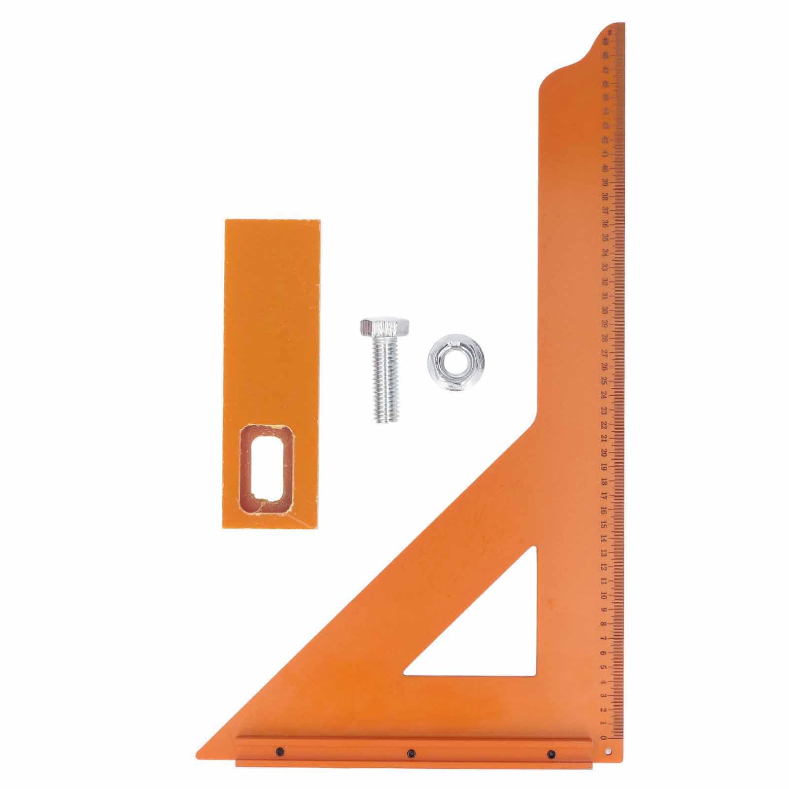 Règle triangulaire de positionnement professionnelle pour le travail du bois Règle carrée à 90 degrés Outil de mesure des plastiques techniques durables pour les charpentie