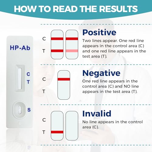 HOMEDSUN H. Pylori Antibody Test Kit Rapid at-Home Blood Test for Helicobacter Pylori Detection Easy to Use Non-Invasive Quick Results