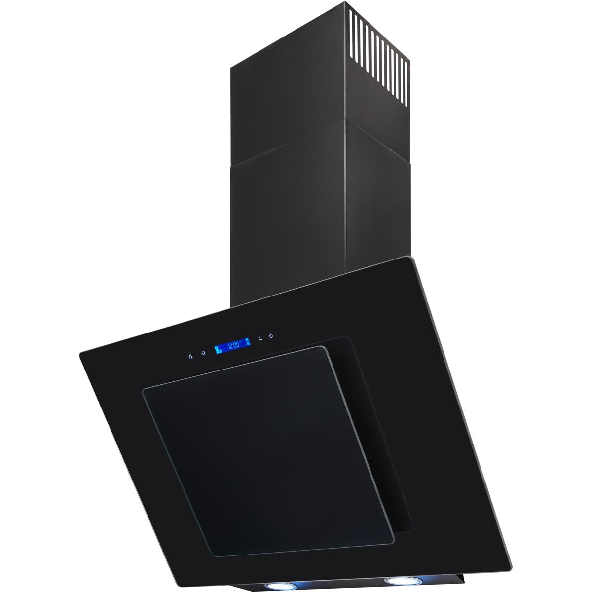 Exquisit® Campana Extractora Cocina, 80Cm, Capacidad de Extracción máx 350 [M³/h], Color Negro, Consumo 44 kWh/año, 3 Niveles de Potencia, Rumorosidad 66 dB(A).