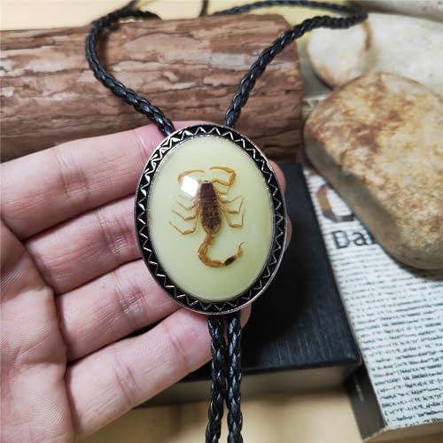Image of Turquoise Agate Granite BOLO Tie for Men Women Leather Wedding Necklace Western Cowboy Necktie