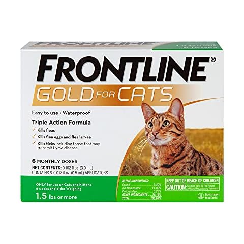 Frontline Gold Flea & Tick Treatment for Cats Pack of 6 Cover