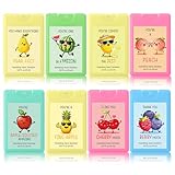 Frienda 8 Pack Inspirational Hand Sanitizer Spray Bulk Portable Travel Size Mist Hydrating with Scented Essential Oils Mini Hand Sanitizer Spray Positive Fruit Gift for Women Teacher Employee, 0.67FL
