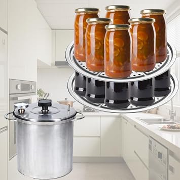 2-Pack Canning Rack for Pressure Cooker 11-Inch Compatible with Presto, All American Pressure Canner and More,Stainless Steel