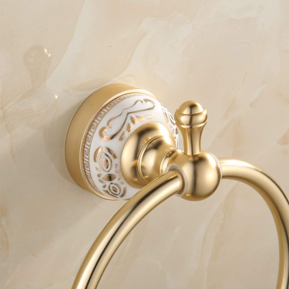 Portasciugamani Anello Spazio Alluminio Giada Naturale Ciondolo Hardware da Parete Rotondo da Parete 14,5 cm