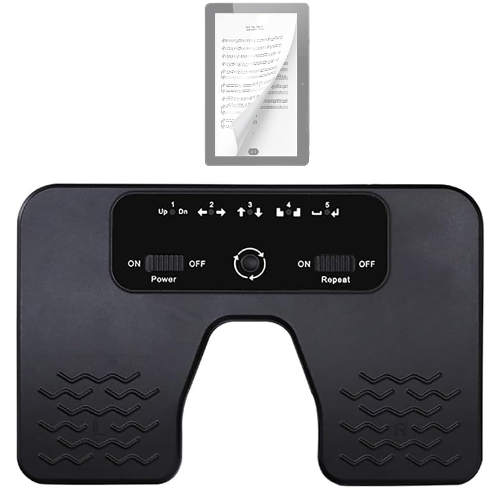 Pedal giratorio de página, Pedal giratorio de página Bluetooth, Volteador de página de partituras inalámbrico, Pedal giratorio de página inalámbrico Hoja recargable, Pedal giratorio de página silencio