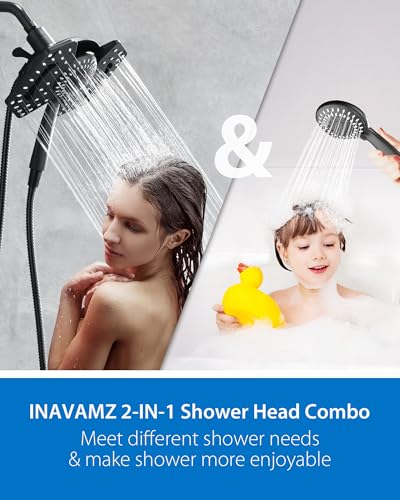 50% Off Black 2-in-1 High Pressure Shower Head with Handheld