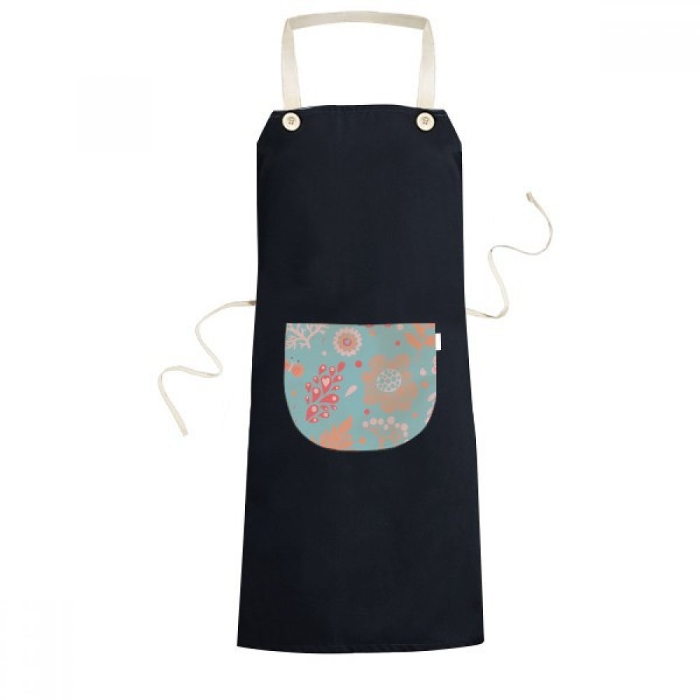 Tablier de chef imprimé fleur bleue idée cadeau originale pour passionnés de cuisine