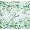 Safavieh Barbados Collection BAR590X Tropical Botanical Indoor/ Outdoor Area Rug, 6' 6" Square, Green/Teal