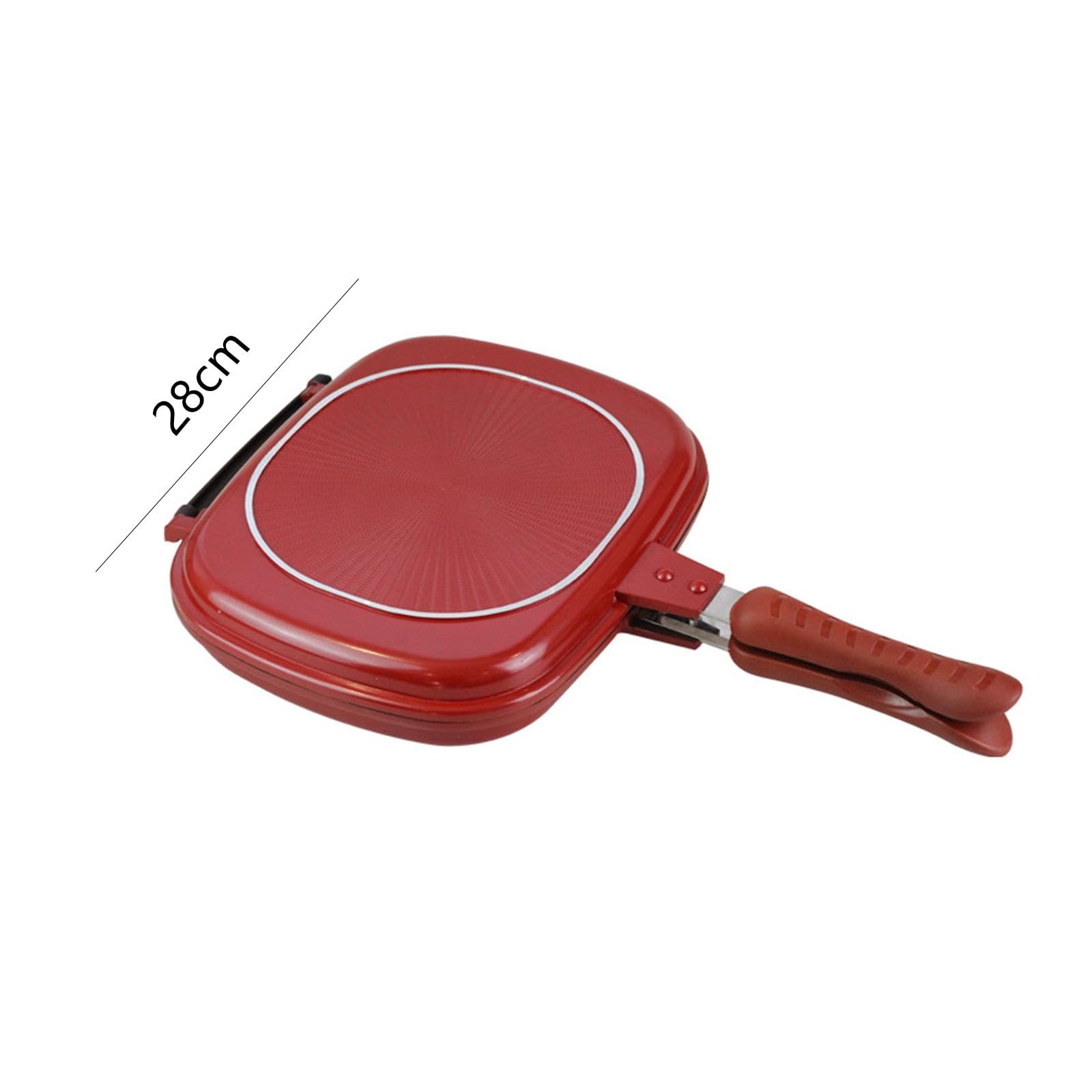 Sartén de Doble Cara, Sartén para Cocinar, Parrilla, Olla para Asar, Sartén para Desayunos, Utensilios de Cocina, Sartén para Panqueques, Sartén para, 28CM