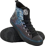 Spiral 'FALMING SPINE' Spiral Flaming Spine Sneaker Schuh Tattoo Biker Reaper Gothic, Schwarz