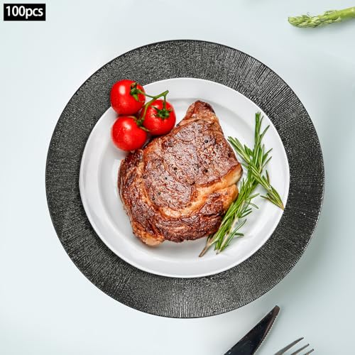 Platos cargadores redondos de 13'' 100 unidades reutilizables miniatura 3