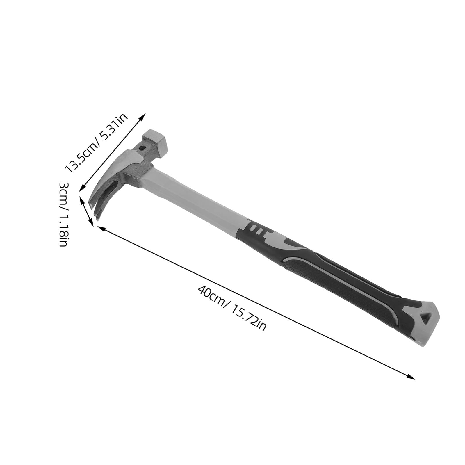 Martillo de Garra Doble Cabeza Antideslizante con Imán Martillo Resistente para Carpinteros Mecánicos y Bricolaje Herramienta Compacta para Uso Doméstico y Profesional