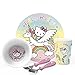 Zak Designs Sanrio Hello Kitty zestaw naczyń dla dzieci zawiera talerz, miskę, kubek i zastawę stołową, wykonany z trwałego materiału i idealny dla dzieci (zestaw 5-częściowy, bez BPA)
