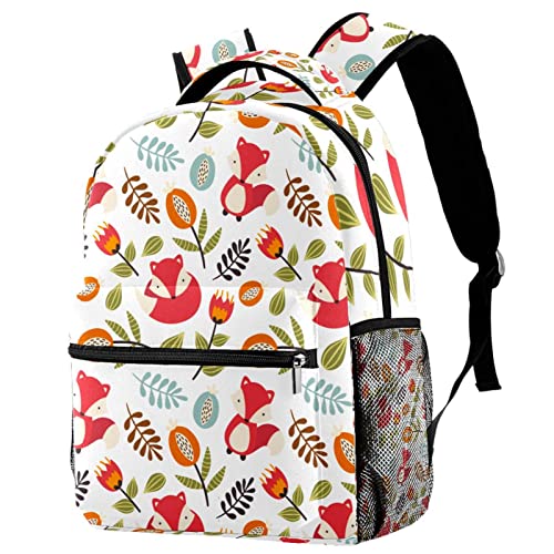 Sac à dos voyage porte-bouteille enfant motif renard et forêt