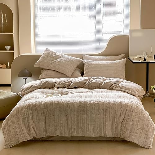 AShanlan Plüsch Bettwäsche 155x220 Winter Warme Flauschig Cashmere Touch...