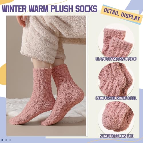 Image of DoSmart Fuzzy Socks For Women Slipper Warm Fluffy Soft Winter Cozy Plush Cabin Sleep Christmas Home Socks