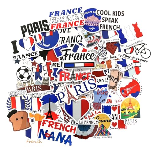 Bandera Francia Pegatinas para Maletas y Motos - Recuerdos de Francia, Vinilo, Scrapbooking, Viajes - France Stickers, French Flags