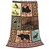 Vintagehuntingdeerbearfleecethrowblanketanimalsoftflannelplushlightweightwarmcozyblanketforbedcouchsofatravel60x50  Urban Country Home Decor Vintage hunting deer bear fleece throw blanket animal soft flannel plush lightweight warm cozy blanket for bed couch sofa travel 60x50  urban country home decor