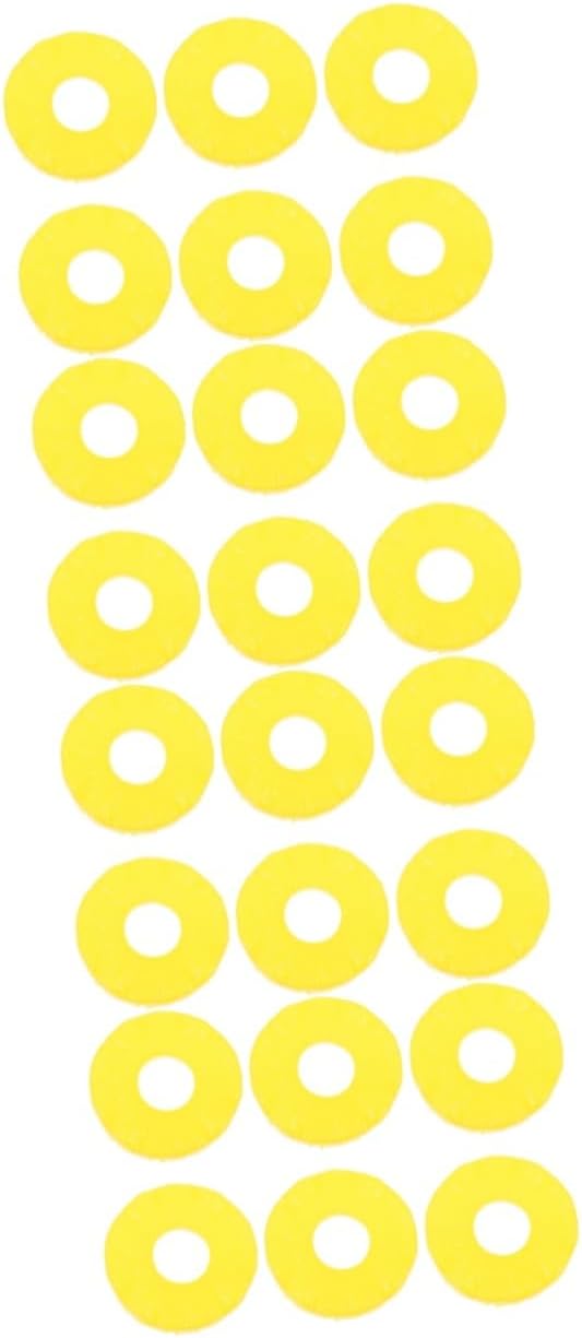 Amosfun 24pcs Realistic Artificial Pineapple Slices for Home Decor and Photography Props Bright Color Fake Pineapple Slices for Party and Event Decorations