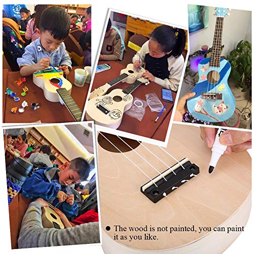 Bnineteenteam BNINETEENTEAMFPGQ8NOU5E 21 Inch Ukelele Diy Kit,Paintable Ukelele Diy Kit Make Your Own Hawaii Ukulele thumb #5