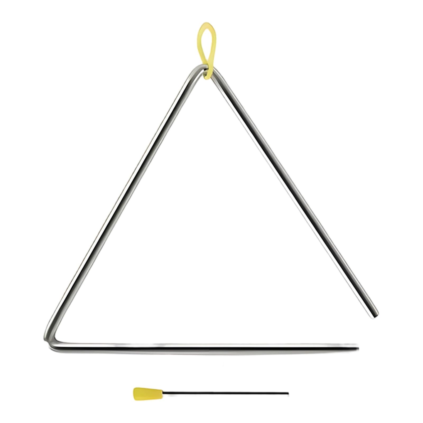 Metall-Dreiecksglocke, 10 Zoll Percussion-Instrument mit Schlägel, aus schwerem Metall, klarer heller Klang, musikalische Früherziehung für Kinder, für Kindergarten und Essensglocke im Freien