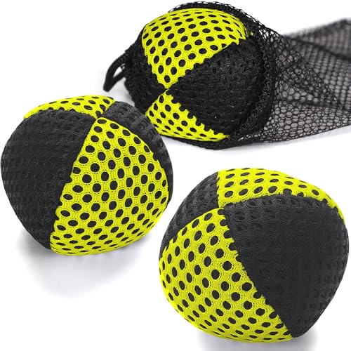oazoxcx Juggling Balls for Beginners and Professionals Set of 3 Juggling Bean Bags Durable Juggle Ball Kit(Black - Yellow)
