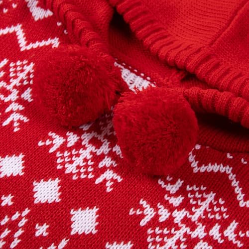 Image of BOBOYOYO Cape for Girls Hooded Cable Knit Poncho Sweaters Kids Shawl