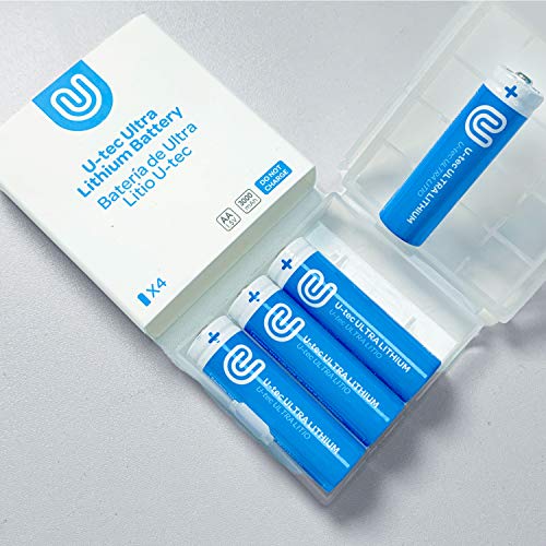 U-Tec Aa Ultra Lithium Battery (Pack Of 4), 3000Mah 1.5V, Longest-Lasting Aa Battery, Up To 10 Years In Storage And No Leaks Guaranteed, Works In Extreme Temperatures, Non Rechargeable #TOP6
