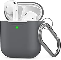 Vista 35 de AhaStyle Funda Protectora de Silicona Mejorada [LED Frontal Visible] Compatible con Apple AirPods 2 y 1 (Negro)