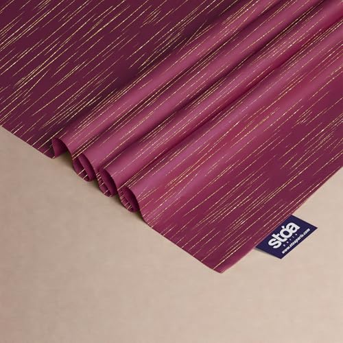 Image of Stoa Paris 350TC Luxstre Cotton Super King Printed Bedding Set for King & Double Size Beds with 2 Pillow Covers, 274 x 274cm Bedsheet, All-Season Comfort, Breathable, Home Decor, Panache 2.0 - Ruby