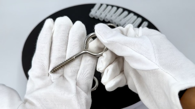 IPNSDON Lot De 10 Vis à œillets En Acier Inoxydable Noir M6 80 Mm