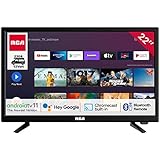 RCA RS22H2C-UK Android TV 22 pulgadas (56 cm) Smart TV con adaptador de coche de 12 V, Google...