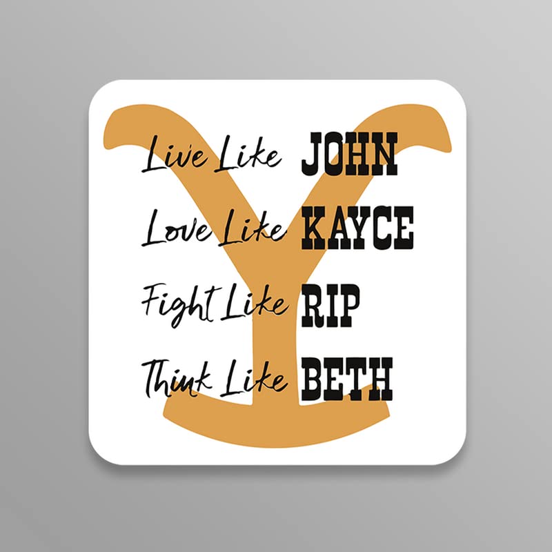 More Shiz Cursive Live, Love, Fight, Think Yellowstone National Park Vinyl Decal Sticker - Car Truck...