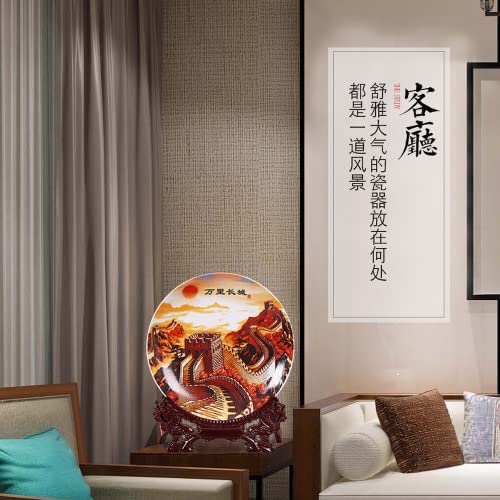 Plato decorativo de cerámica grande de 26cm para colgar en pared de patio 4