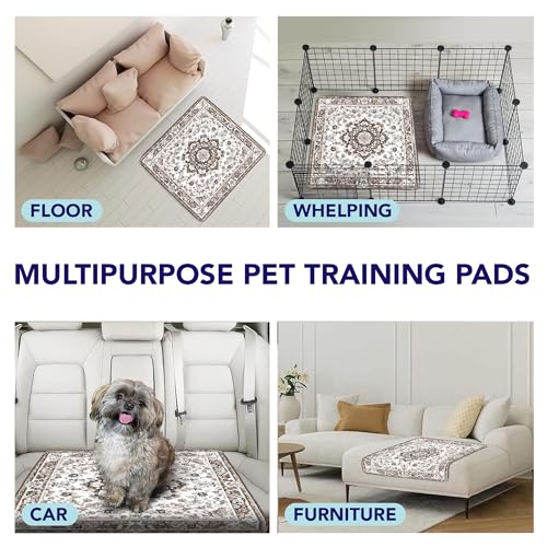 Image of PUPIBOO Washable Pee Pads for Dogs and Cats - Super Absorbent Reusable Puppy Training Pads - 100% Waterproof, Leak-Proof & Non-Slip Whelping Pads for Pet Housebreaking