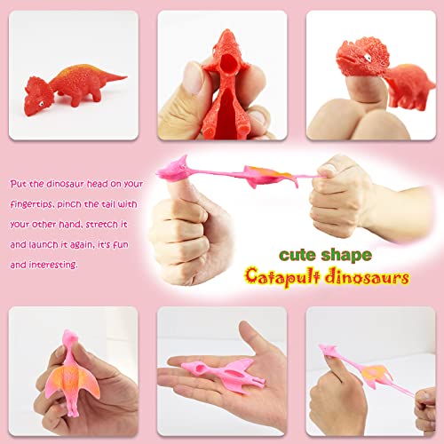 30 Pcs Slingshot Dinosaur Finger Toys, Catapult Toys As Fun As Slingshot Chicken, Cute Shapes, More Colors, Great For Flying Games And Party Favors. #TOP2