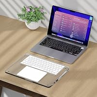 Transparente Acryl Halterung & Handballenauflage kompatibel mit Apple Magic Keyboard & Magic Trackpad 2/3, Ergonomisches Tastatur-Tablett - Glasklar (Tastatur & Trackpad nicht enthalten) – Ansicht 8