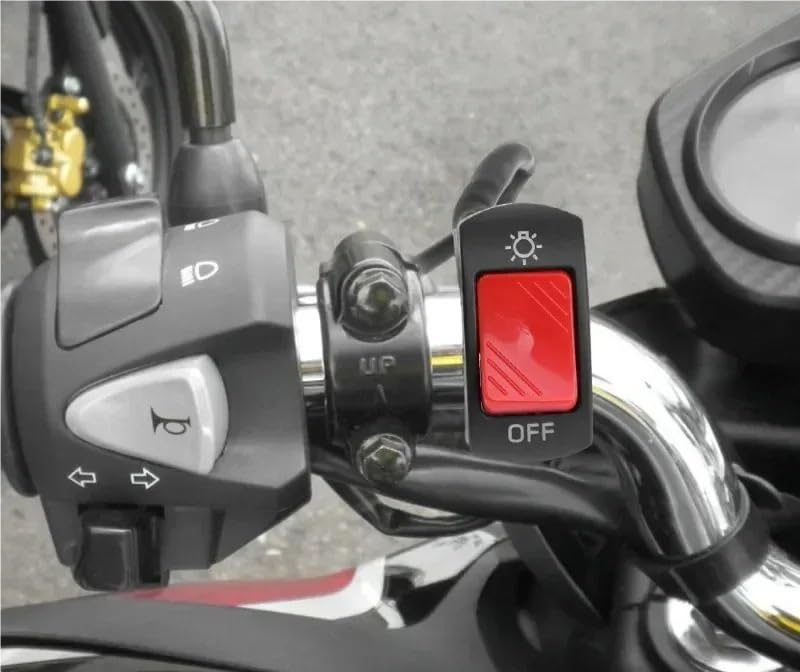 Interruptor motocicleta luz manillar moto universal para botón de encendido ATV 4