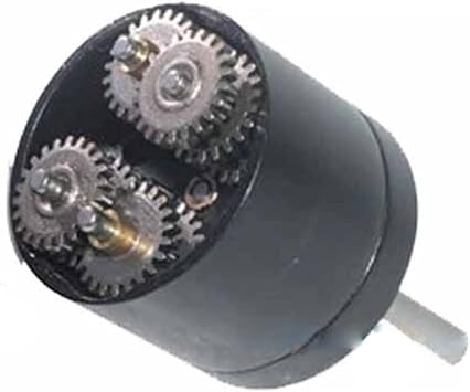 Speed Box 12v Dc Gear Motor Reduction Gearbox Reducer, Dia 25mm Double-Link Gear Reducer, Longlife Reduction Motor Part Reducer Gearhead Size 1to 286, Color Gearbox 12mm Shaft
